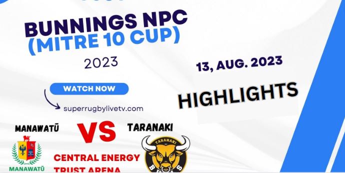 Manawatu VsTaranaki Highlights 13Aug2023