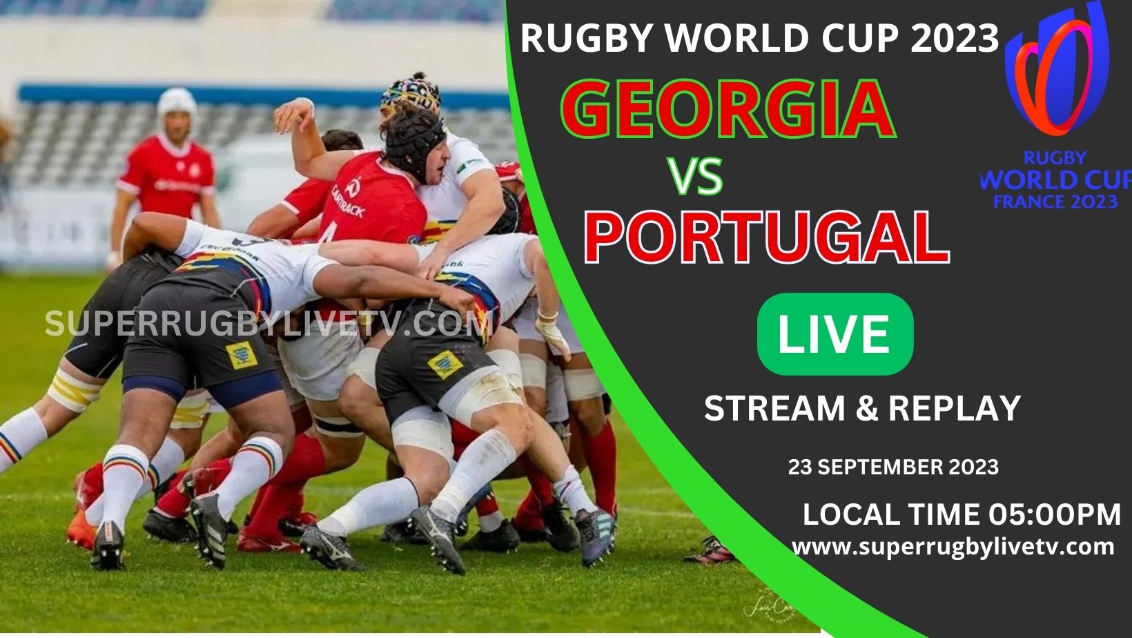 Portugal Vs Georgia Rugby World Cup 2023 Live Stream - Match Replay