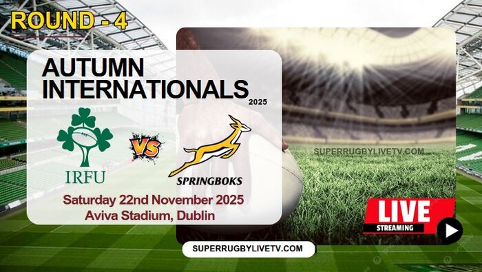 Ireland Vs South Africa Live Stream & Replay 2025: Autumn International Rugby