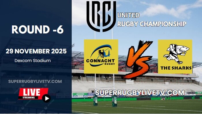 Connacht Vs Sharks Rd 6 URC Live Stream 2025 - Full Replay